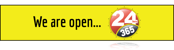 We are open 24/7 365